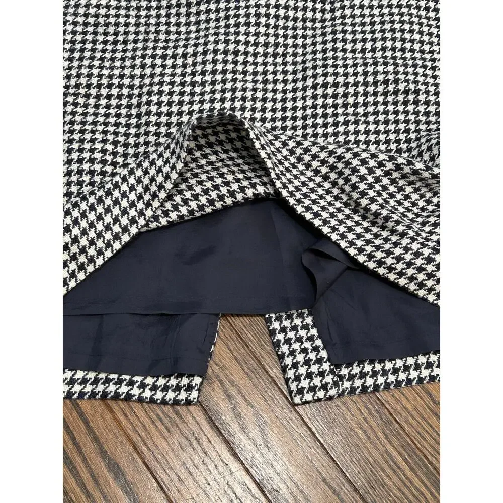 Lauren Ralph Lauren Womens Black/White Houndstooth Silk Straight Skirts Size 20W